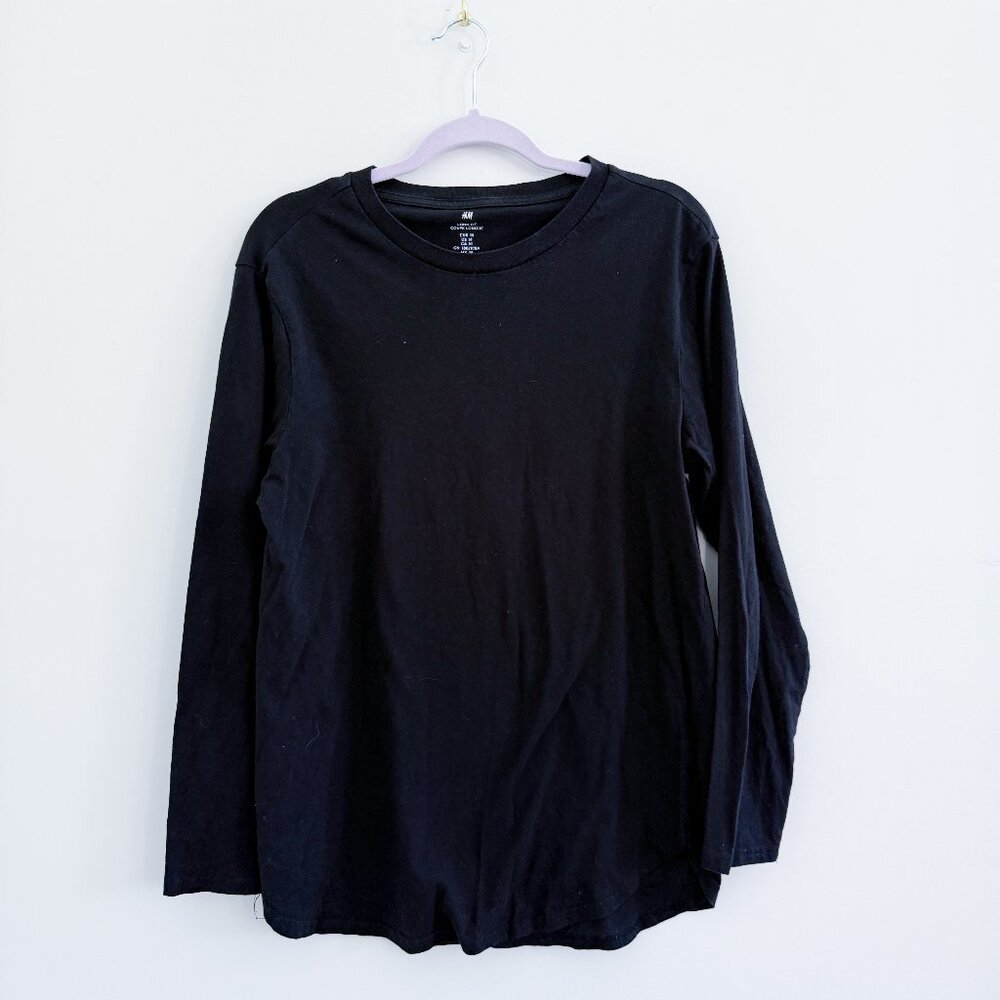H&M - Basic L/S Tshirt - Men - M - Black